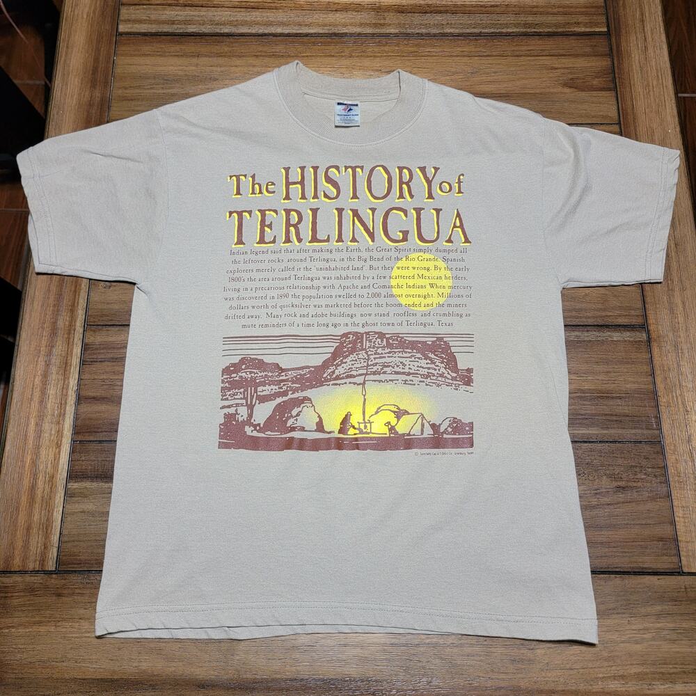 The History of Terlingua Tan Unisex Tee - Size Large